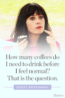 zooey deschanel coffee GIF by PureWow
