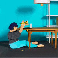 Pizza Eating Alone GIF by Nicole Licht