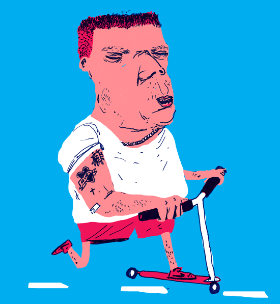 calumheath illustration drawing sketch scooter GIF