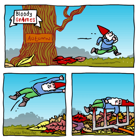 iSteef autumn gnome Gnomes bloody gnomes GIF