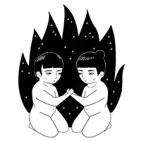 fire twins GIF by Lucía Parias