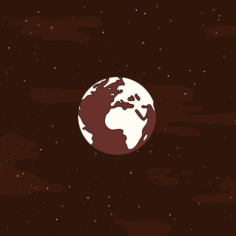 Planet Earth Stars GIF by Aiste Papartyte