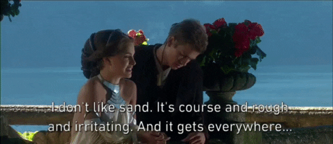 Image result for gif anakin sand
