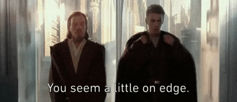 episode 2 you seem a little on edge GIF by Star Wars