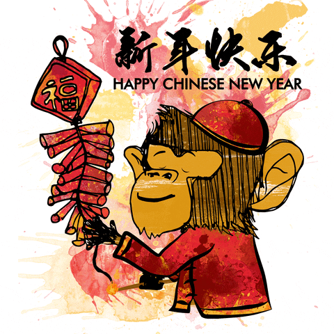 leotee firecracker chaos monkey chaos hotel kl cny GIF