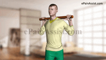 exercises for thoracic sprain upper torso stretch and swing GIF by ePainAssist