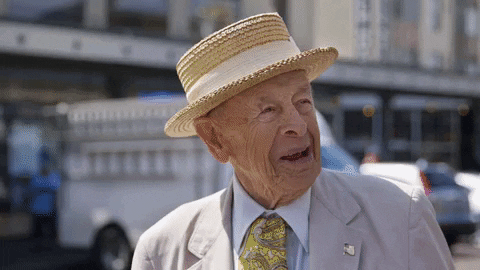 Giphy - Old Man Smile GIF by F*CK, THAT'S DELICIOUS