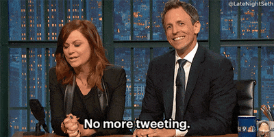 don't tweet amy poehler GIF by Late Night with Seth Meyers