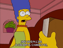 Speaking Season 17 GIF by The Simpsons
