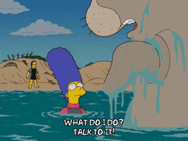 marge simpson water GIF