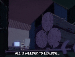 Explode Season 3 GIF by The Simpsons