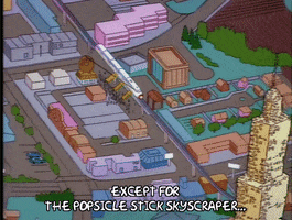 Season 4 Popsicle Stick Skycraper GIF by The Simpsons