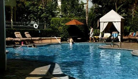 summer time pool GIF
