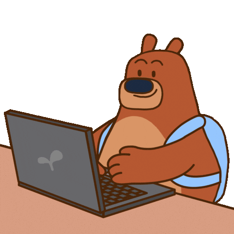 Work Bjorn Sticker by My Neighbor Alice