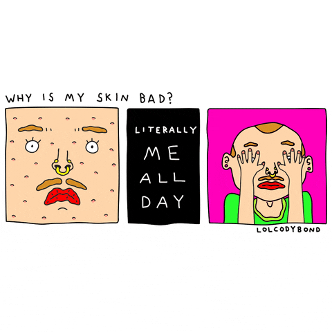 Skin Acne GIF by Lolcodybond - Find & Share on GIPHY