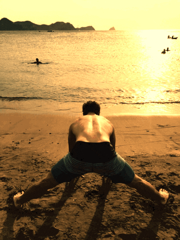 Beach Yoga GIF by yogabullshit