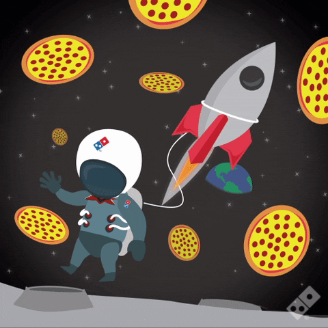 space floating GIF by Domino’s UK and ROI