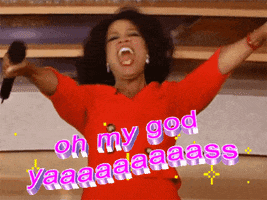excited oprah winfrey GIF by Stacy Rizzetta, Director of Content Development