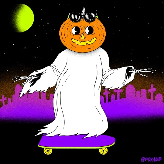Halloween Skateboarding GIF