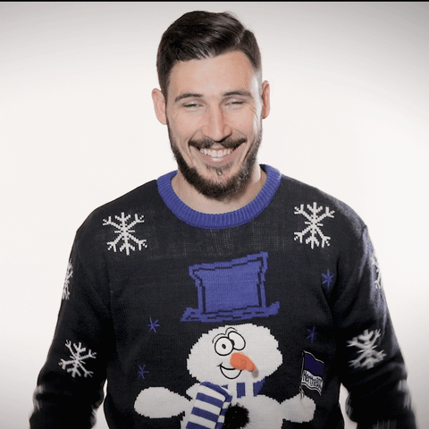 christmas smile GIF by Hertha BSC