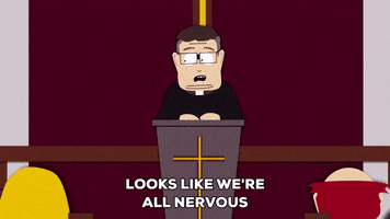 nervous church GIF by South Park 