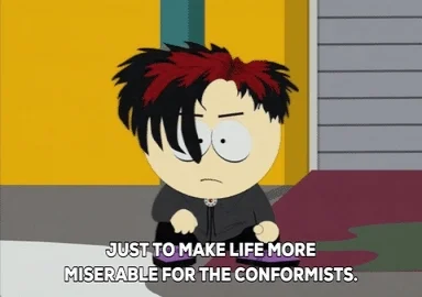 hair goth GIF by South Park