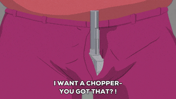 gun crotch GIF by South Park 