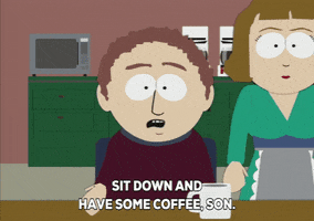 table mug GIF by South Park 