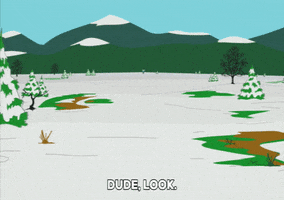 snow ending credits GIF by South Park 