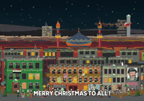 santa flying over town GIF by South Park 