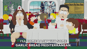 garlic bread eating GIF by South Park 