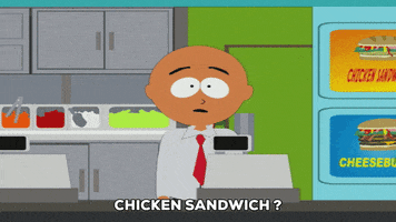 chicken sandwich cashier GIF by South Park