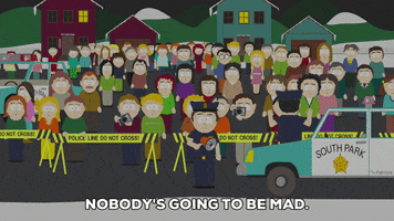 crowd cops GIF by South Park 