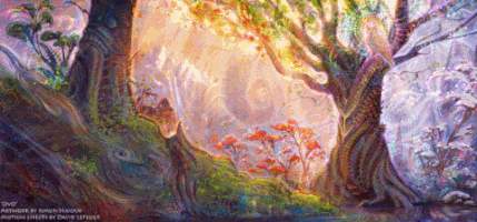 simonhaiduk trippy nature psychedelic tree GIF