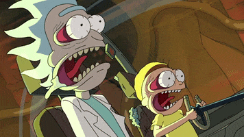 Scared Rick And Morty GIF by Adult Swim
