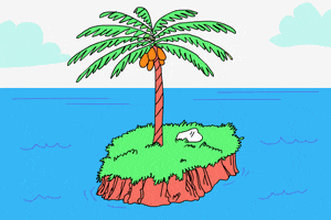 Palm Tree Ocean GIF