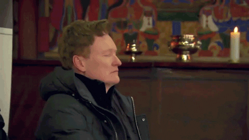 Conan Obrien Meditating By Team Coco Find And Share On Giphy