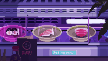 valenberg pixelart restaurant sushi digitalart GIF