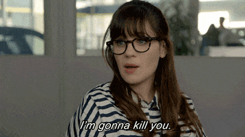 threaten zooey deschanel GIF by New Girl