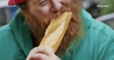 Hungry Loaf Of Bread GIF by F*CK, THAT'S DELICIOUS'S DELICIOUS