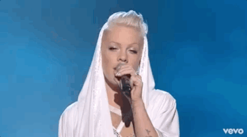 pink pink p!nk glitter in the air 2010 grammys GIF