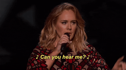 Can You Hear Me Adele GIF by Recording Academy / GRAMMYs - Find & Share on GIPHY