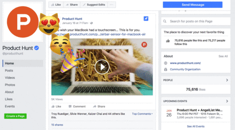 Producthunt Facebook GIF by Product Hunt - Find & Share on GIPHY