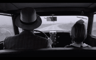 davidhughes-5f2b film blackandwhite 1973 papermoon GIF