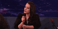 kat dennings eating GIF by Team Coco
