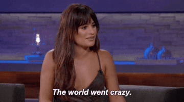 Lea Michele World Is Crazy GIF by Chelsea Handler