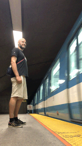 presidentjade man cinemagraph montreal subway GIF