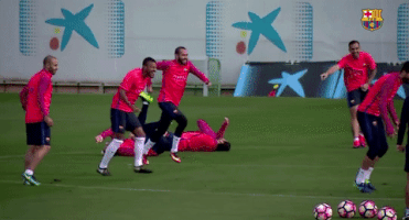 soccer jump GIF by FC Barcelona