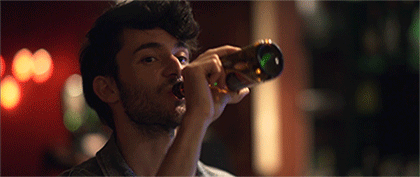 alejandroduran drink beer bar flirt GIF