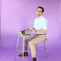 typewriter working GIF by MailChimp